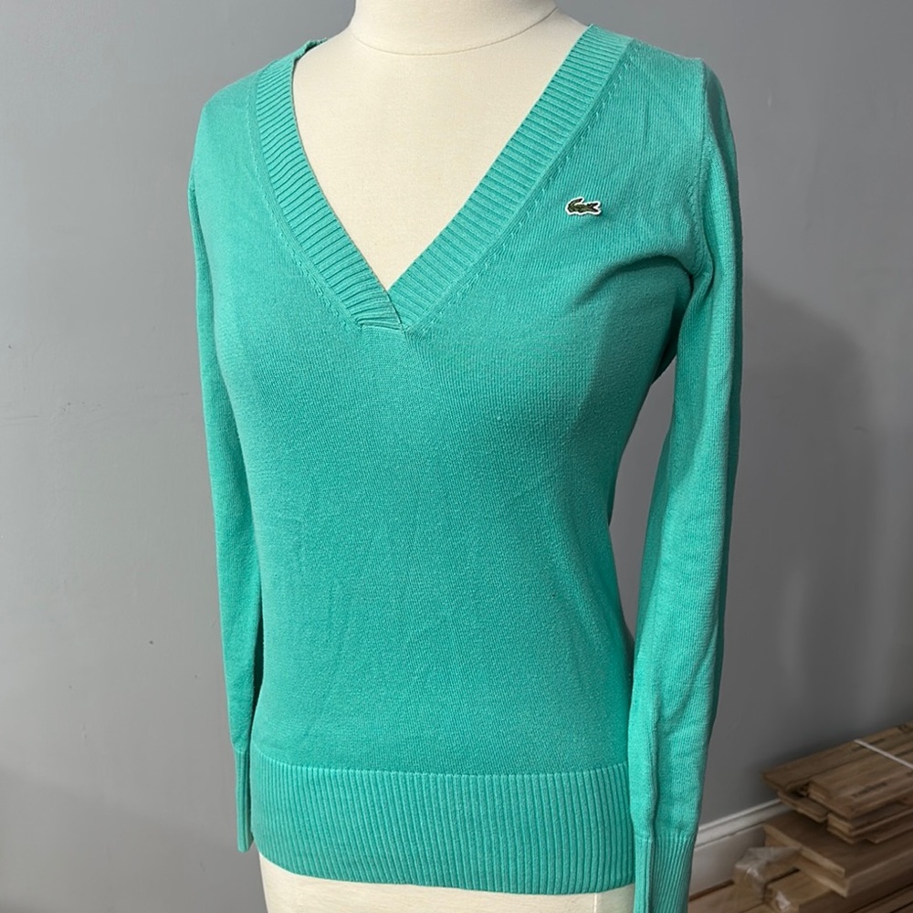 Lacoste Women's Teal Sweater